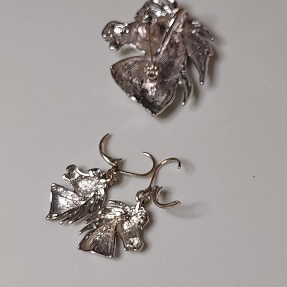 Horse Head Earring And Brooch/Pendant Set - Picture 10 of 14